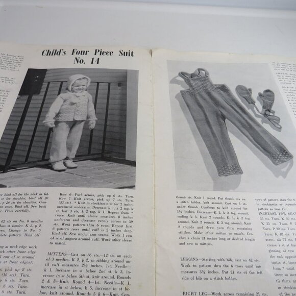 Lily Knitting Magazine 1949 called Sweaters #22 (23pgs 12x9") black/white photos - Picture 5 of 13